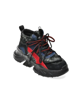 Ghete GRYXX negre, 37878, din piele naturala