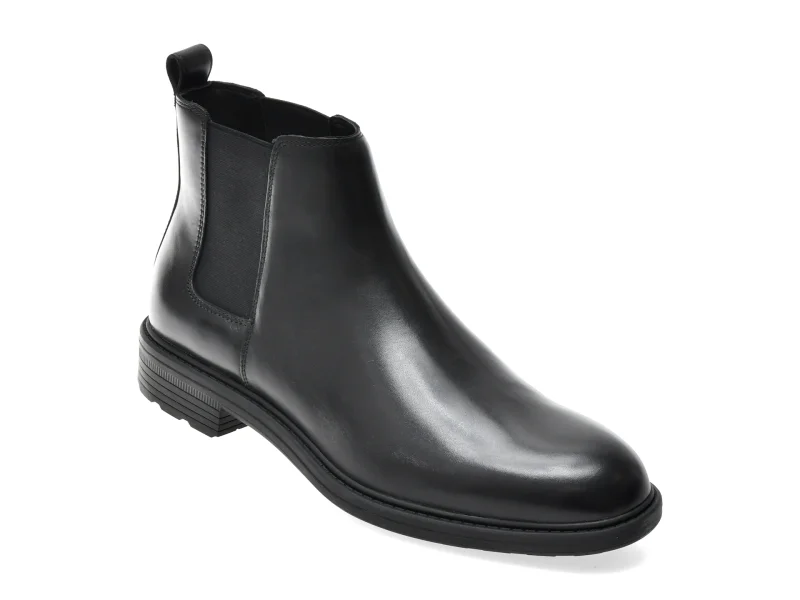 Ghete elegante GEOX negre, U567KA, din piele naturala