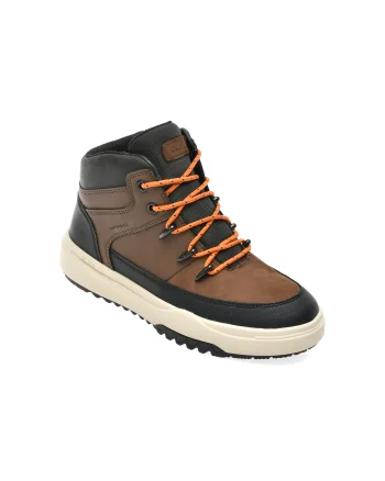 Ghete GEOX maro, J56FMA, din piele ecologica