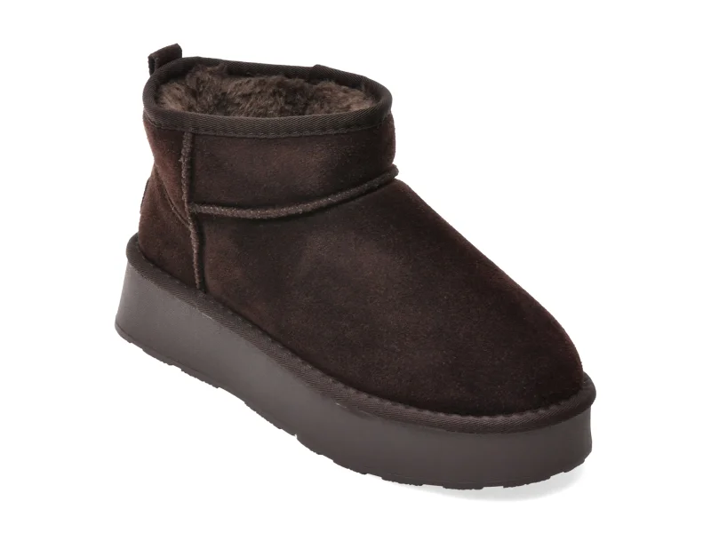 Ghete GRYXX maro, 228520, din piele intoarsa