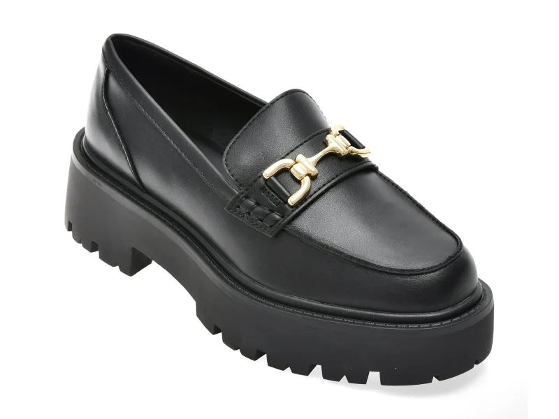 Mocasini ALDO negri, ONEAMETH 001, din piele ecologica