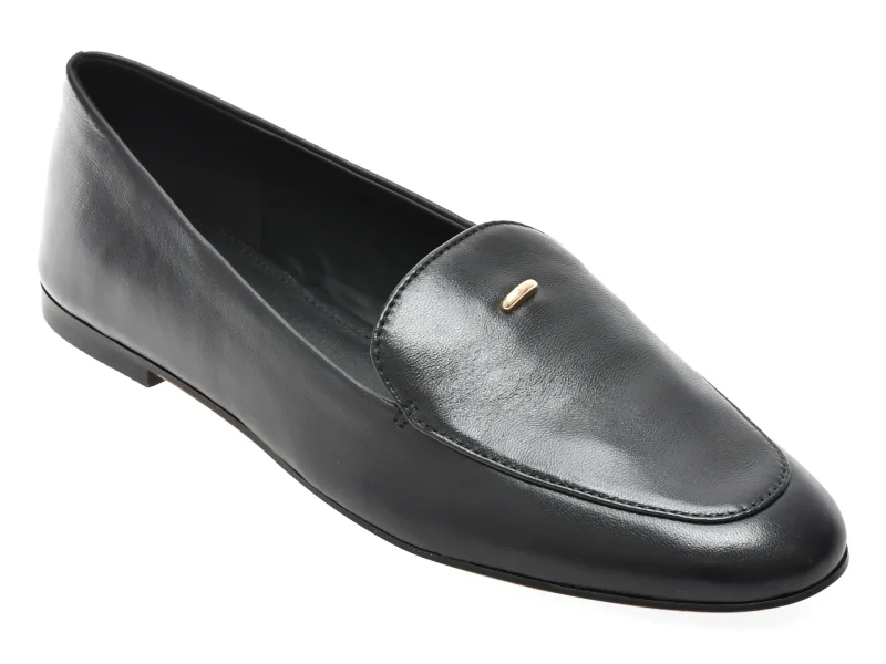 Mocasini ALDO negri, DAPHIA 001, din piele naturala