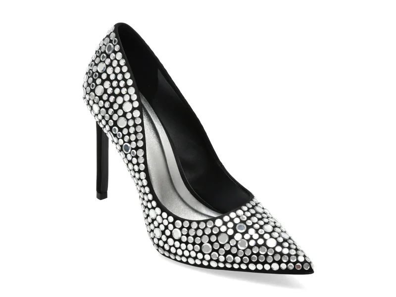 Pantofi eleganti ALDO negri, STESSY 2.0, din material textil