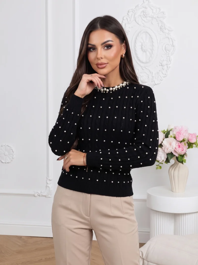 Pulover elegant din tricot torsa...