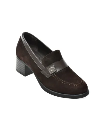 Mocasini IMAGE maro, 173365, din piele intoarsa