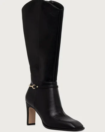 Steve Madden  cizme cu toc pentru femei din piele Shield