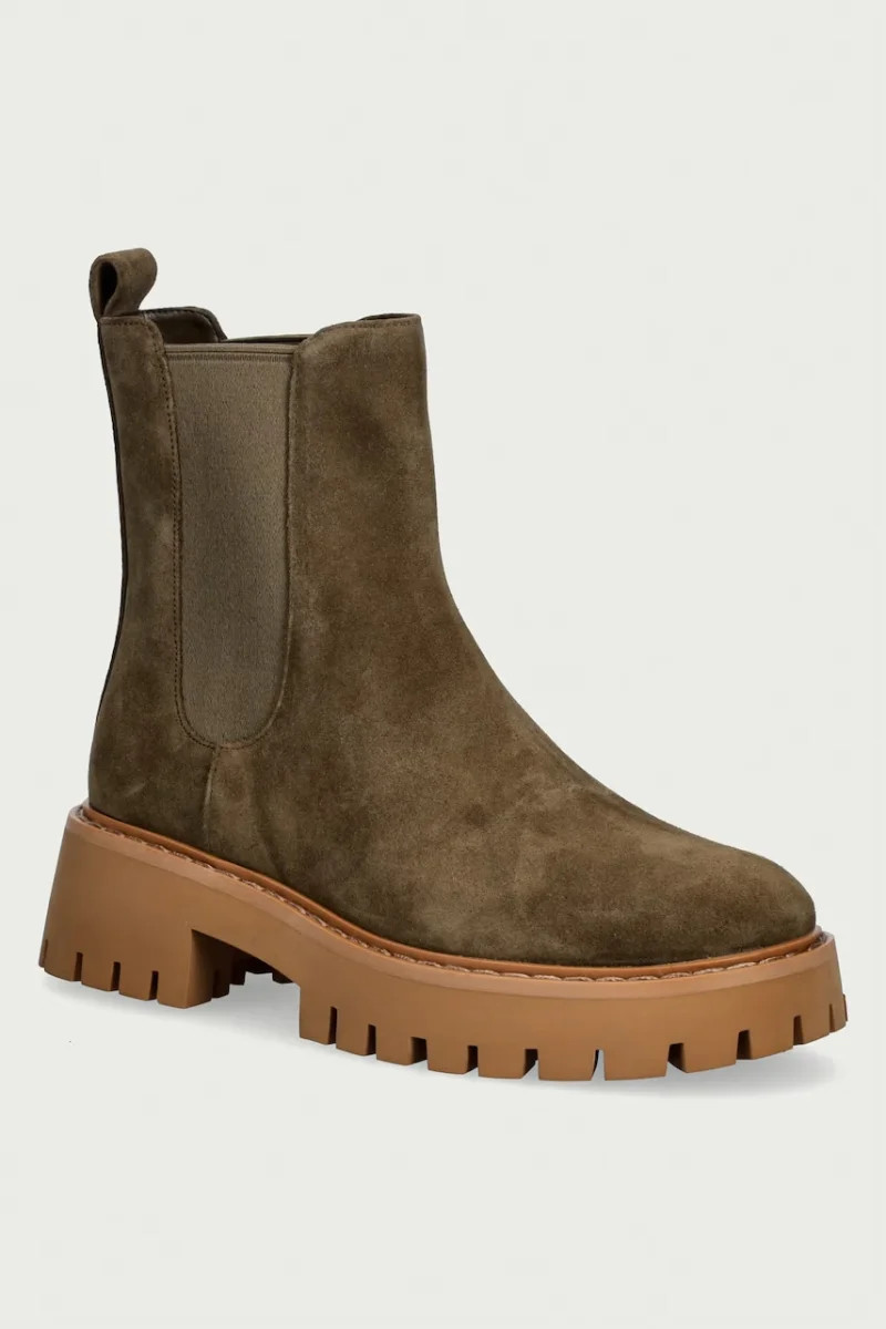 MICHAEL Michael Kors  ghete scurte pentru femei din nubuck Asher Flat Bootie