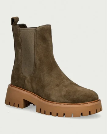 MICHAEL Michael Kors  ghete scurte pentru femei din nubuck Asher Flat Bootie