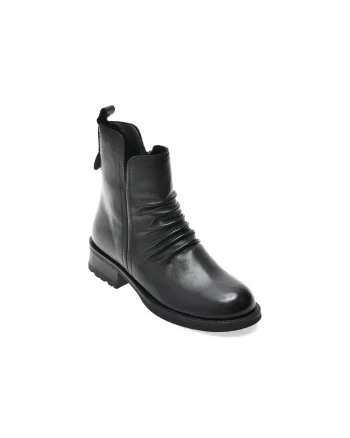 Ghete GRYXX negre, H570, din piele naturala