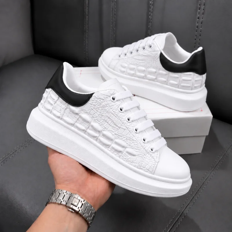 Adidasi dama casual albi cu negru 6627