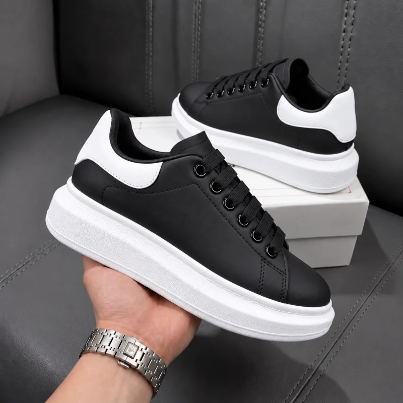 Adidasi dama casual negri cu talpa alba 6607