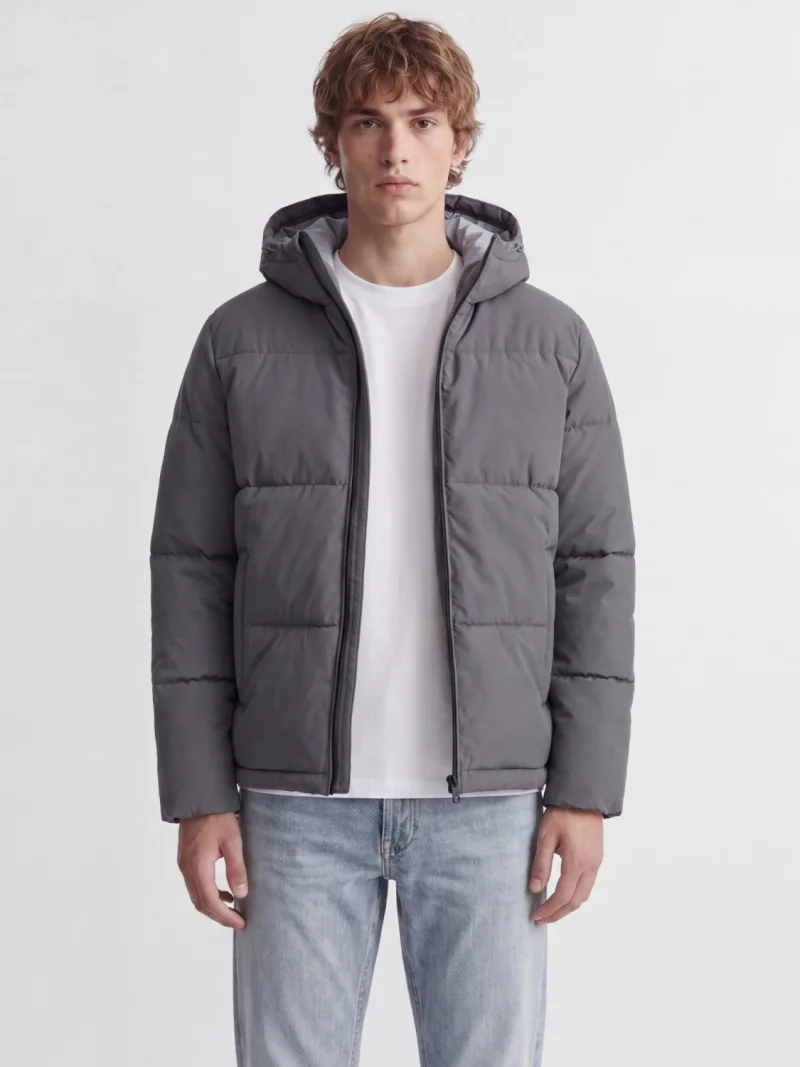 Jack & Jones Geaca barbati, cu gluga, Regular fit, JJGALAXY, Gri inchis (SELECTATI MARIMEA: S)