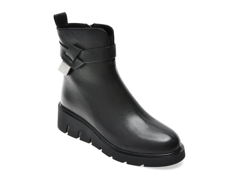 Ghete EPICA negre, 5XR053, din piele naturala