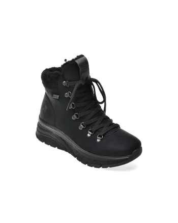 Ghete RIEKER negre, 48034, din piele ecologica