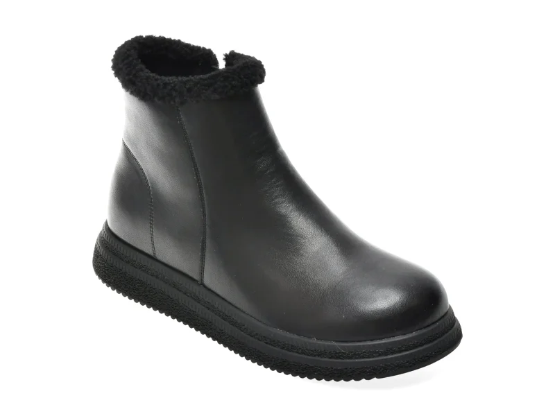 Ghete FLAVIA PASSINI negre, W81521, din piele naturala