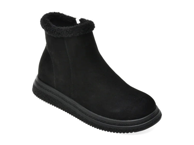 Ghete FLAVIA PASSINI negre, W81521, din piele intoarsa