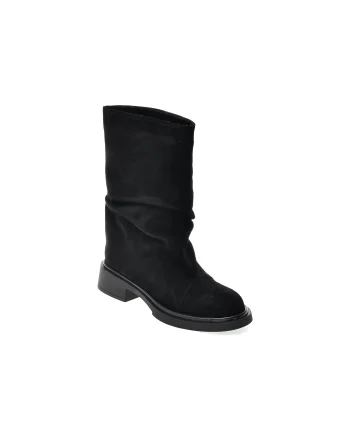 Cizme ALDO negre, 5XR032, din piele intoarsa