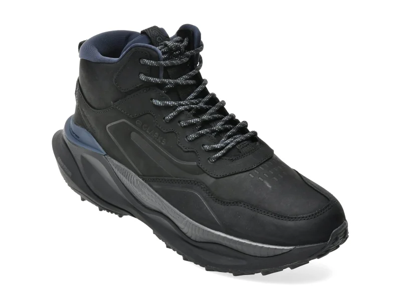 Ghete CLARKS negre, PACTRHW, din piele naturala
