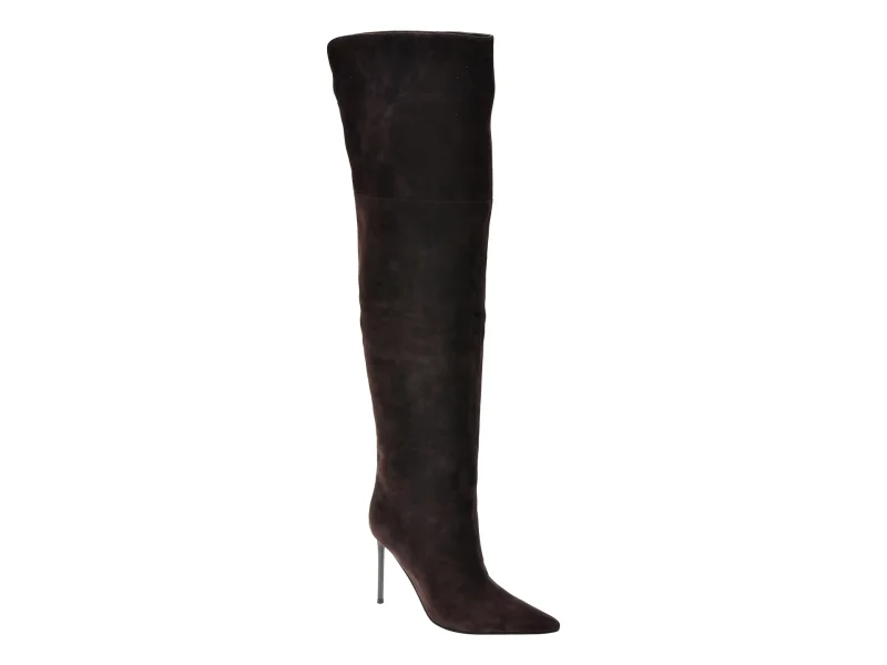 Cizme elegante EPICA PREMIUM maro, 2610K, din piele intoarsa