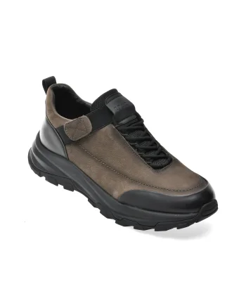 Pantofi sport EPICA kaki, 68006, din piele naturala