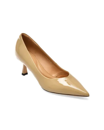 Pantofi eleganti EPICA nude, 5558, din piele naturala lacuita