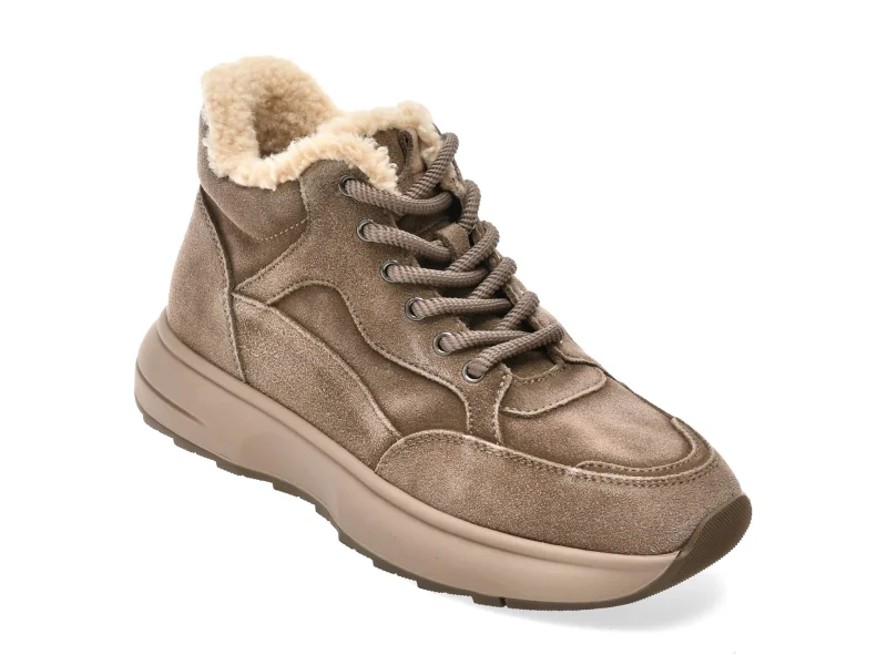 Ghete FLAVIA PASSINI kaki, 20015S, din piele intoarsa