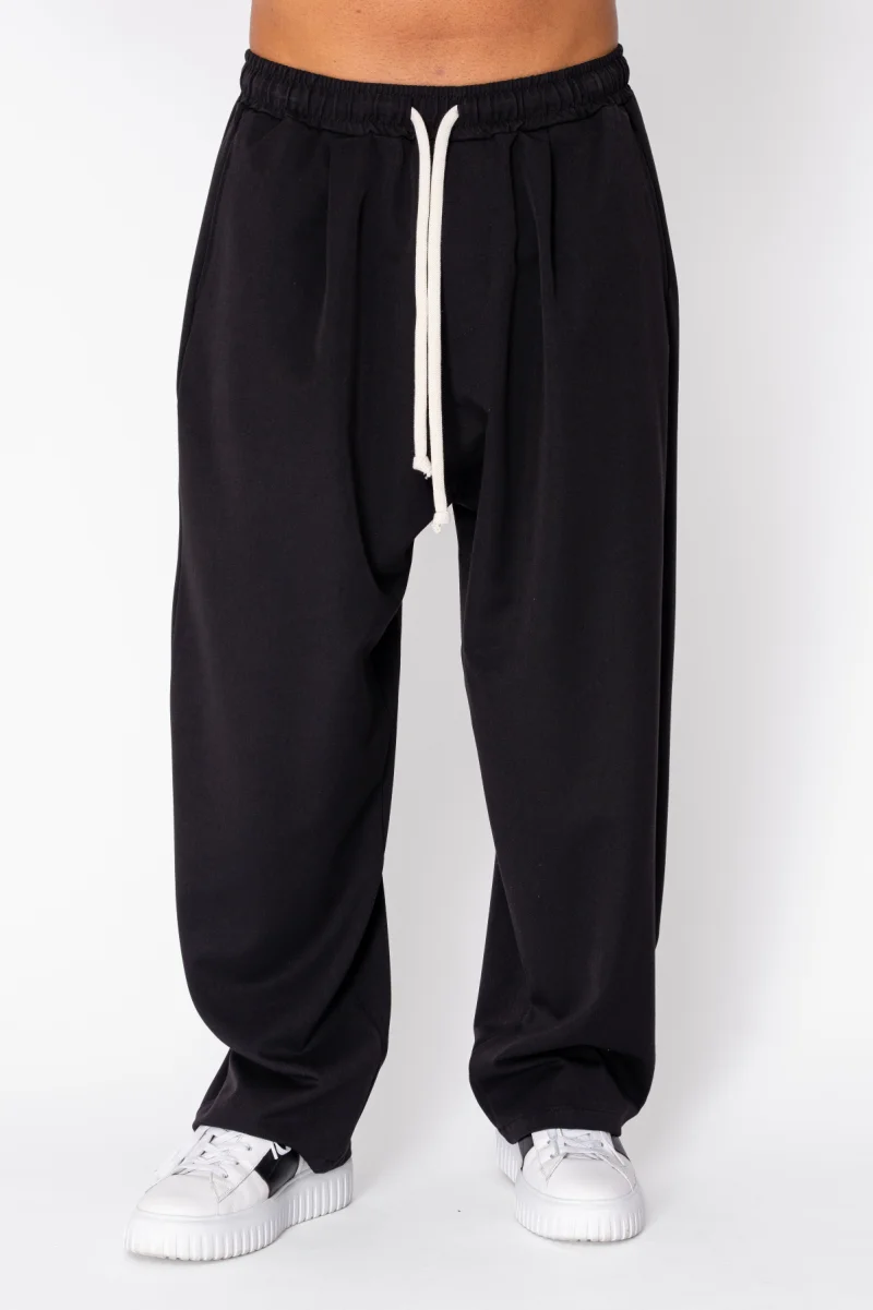 Pantaloni lungi largi Oversized Black