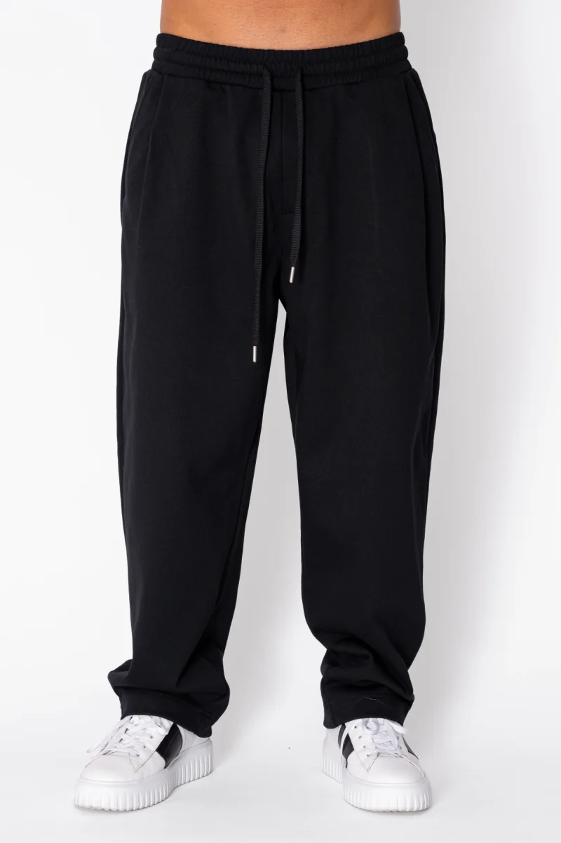 Pantaloni lungi din bumbac Oversized Black