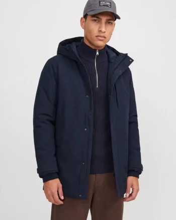 Jack & Jones Jacheta JPRKEEN PARKA, barbati, cu membrana rezistenta la apa pana la 10.000mm, Regular fit, Bleumarin inchis (SELECTATI MARIMEA: S)