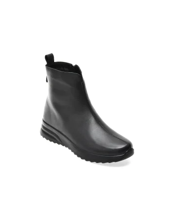Ghete IMAGE negre, 326052, din piele naturala