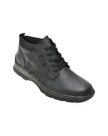 Ghete RIEKER negre, 5309, din piele naturala