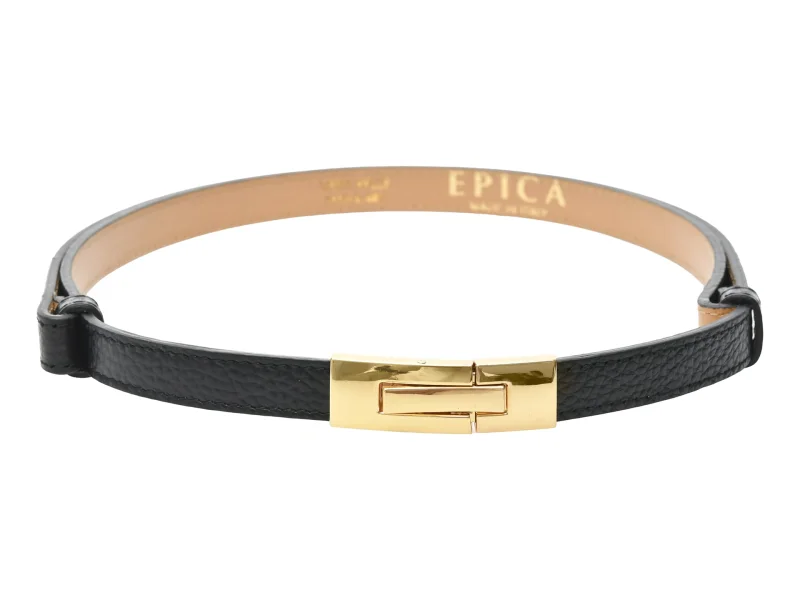 Curea EPICA neagra, F37, din piele naturala