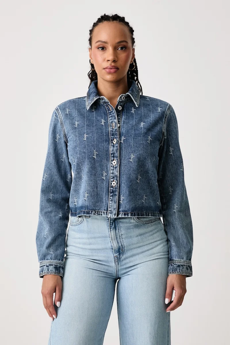 HUGO Blue  cămașă de damă din denim Glamori_B