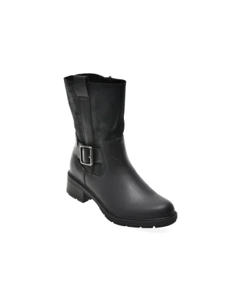 Ghete CLARKS negre, HEARTH MID, din piele naturala