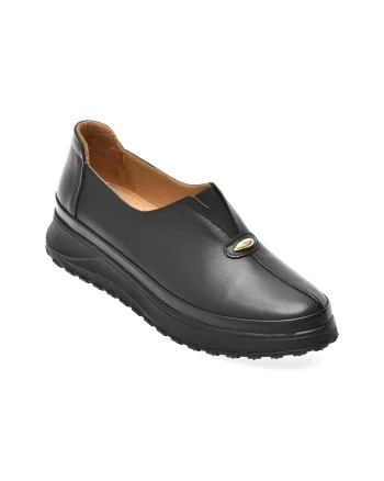 Pantofi IMAGE negri, 381302, din piele naturala