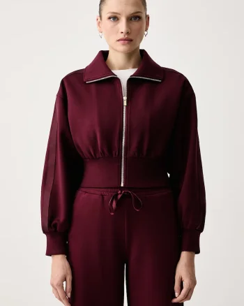 Twinset  hanorac cu fermoar pentru femei cu vâscoză