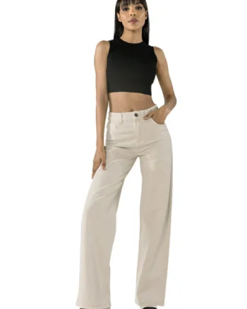 Pantaloni crem Evazati Nina Carter J251-25 M9