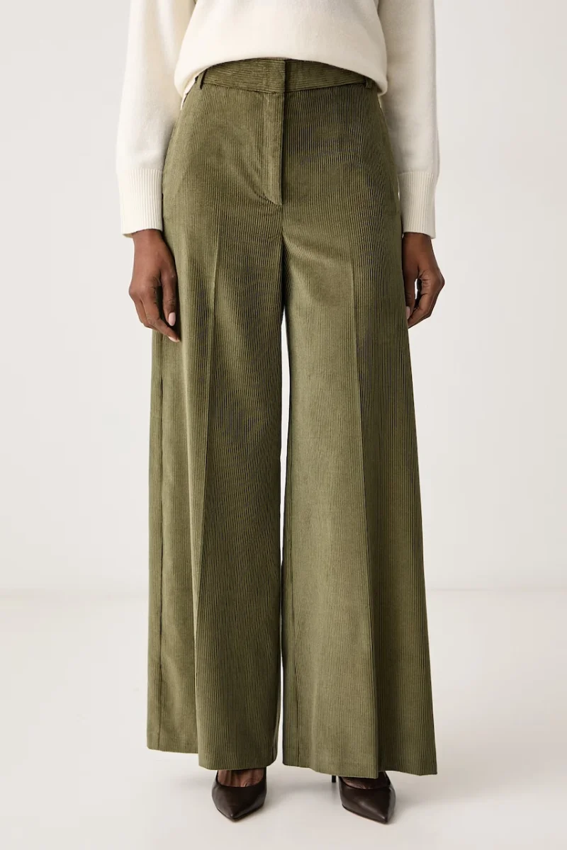 Max&Co.  pantaloni wide leg pentru femei cu bumbac CANE