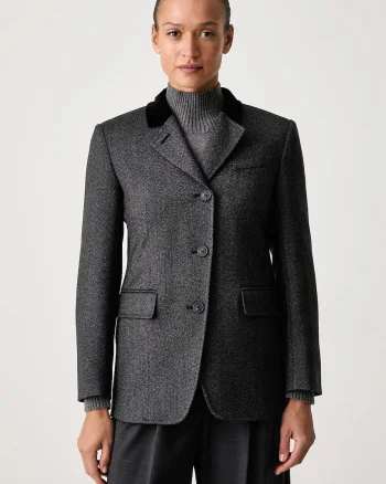 Weekend Max Mara  sacou cu un singur rând de nasturi pentru femei din lână WKIMARTORA
