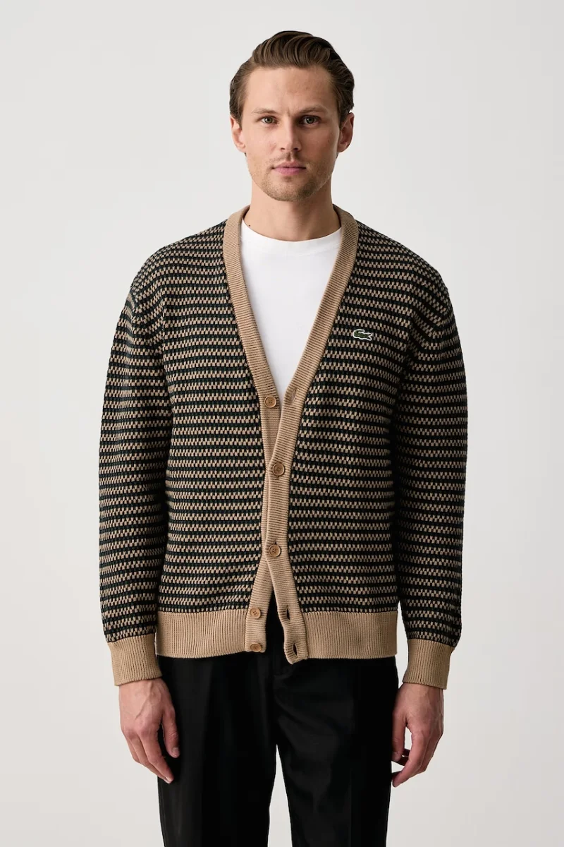 Lacoste  cardigan pentru bărbați cu bumbac