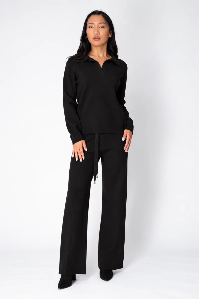 Set Pulover si pantalon lung Black