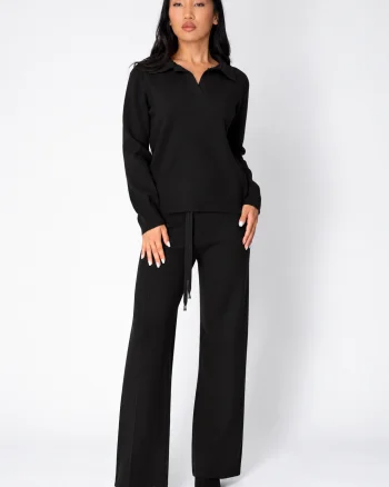 Set Pulover si pantalon lung Black