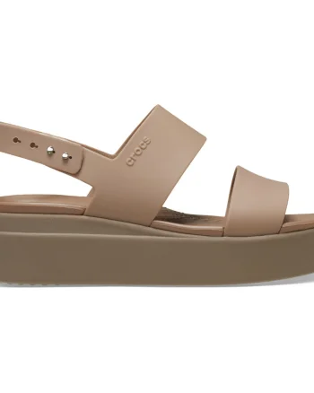 Sandale Crocs Brooklyn Low Wedge Maro - Latte/Mushroom