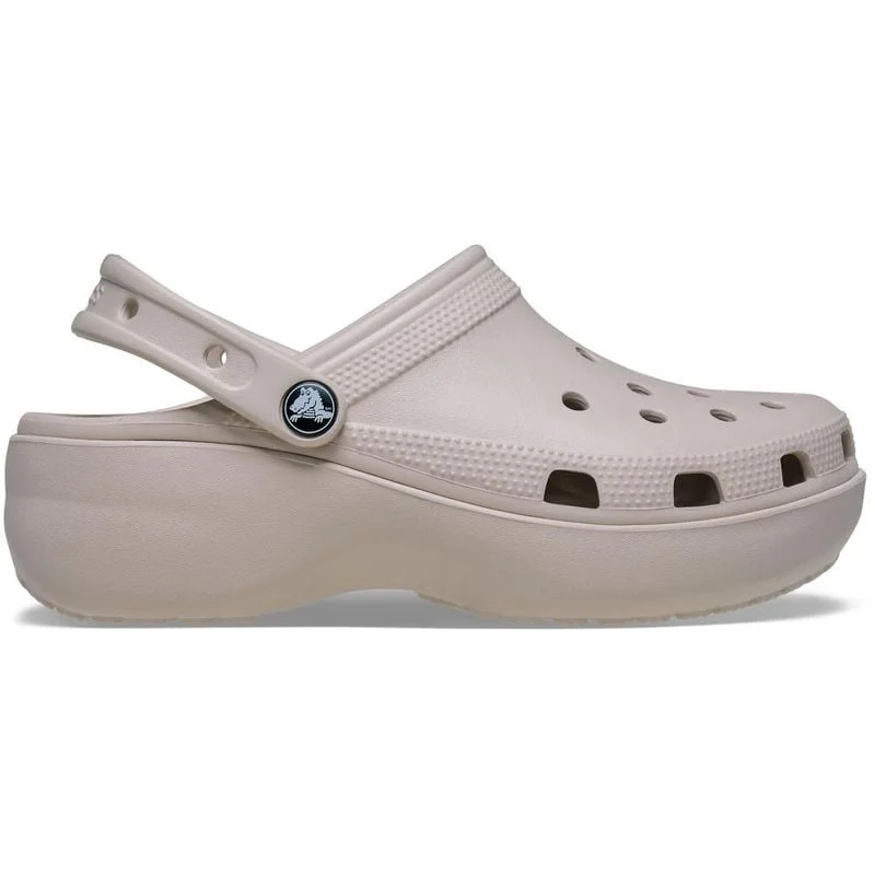 Saboți Crocs Women's Classic Platform Clog Bej - Cocoa Cream