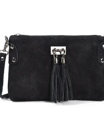 Geanta dama Tianna GT1574, piele intoarsa, negru