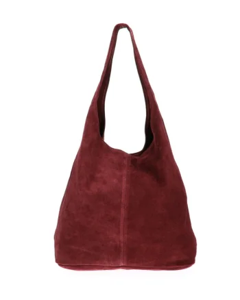 Geanta dama Monica GT3772, piele intoarsa, bordo