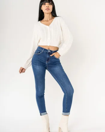 Blugi dama albastrii Slim Fit Nina Carter P605-1 M10