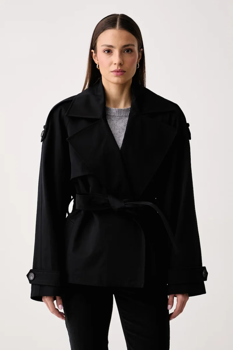 Le Privé  trenci scurt pentru femei din bumbac PEGGY JACKET NOIR