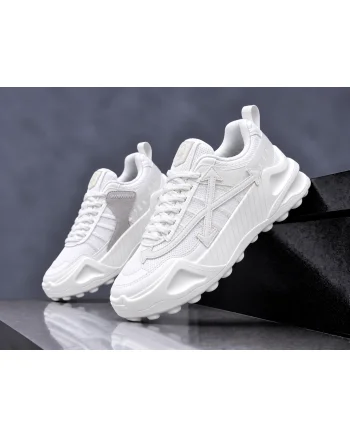 Adidasi barbati casual albi  A1263