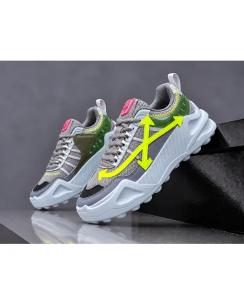 Adidasi barbati casual gri cu verde A1263